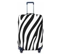 JUZGTSIT Black and White Zebra Animal Skin Pattern Baggage Fits 31-32 Inch Elastic Luggage Cover Suitcase Covers Protector