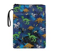 JUZGTSIT Book Cover Dinosaur s & Hardcover Kids Boys Bags Carry Case with Front Pocket and Handle Strap Lovers Books Protector Pounch with Zipper