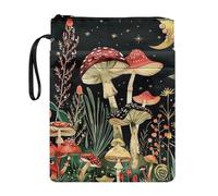 JUZGTSIT Book Cover Mushroom s Hardcover Carrying Case 11.4x8.7 Inches Hardcover Large Bookish Gift Lover Books Protector Pounch with Zipper