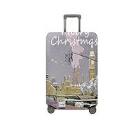JUZGTSIT British Style (L (26-28 inch),Christmas) Elastic Luggage Cover Suitcase Covers Protector