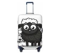 JUZGTSIT Cartoon Black White Sheep for Thicken Baggage Fit 18-32 Inch Elastic Luggage Cover Suitcase Covers Protector