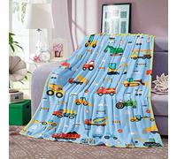 JUZGTSIT Construction Blanket Construction Fleece Blanket for Boys Soft Cozy Engineering Vehicle Throw Blankets Fuzzy Flannel Car Blankets for Baby Newborn Kids Birthday Gift Couch Crib 76x