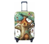 JUZGTSIT Cute Fairy Tree for Thicken Baggage Fit 18-32 Inch Black, S Elastic Luggage Cover Suitcase Covers Protector