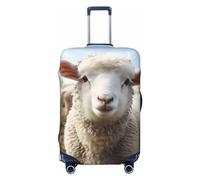 JUZGTSIT Cute Sheep Lamb for TSA Approved, Fit 18-32 Inch, Black, M Elastic Luggage Cover Suitcase Covers Protector