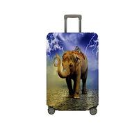 JUZGTSIT Elephant Print (S (19-21 inch),Lightning) Elastic Luggage Cover Suitcase Covers Protector