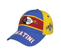 JUZGTSIT Eswatini Flag Baseball Cap Full Print Adult Men Hat Patriotism Supporter Soccer Caps Black