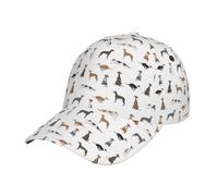 JUZGTSIT Greyhound Dogs Different Poses Baseball Cap Adjustable Full PrintHat Dad Hat Washed Hip Hop Dad Hat Golf Cap pattern74 Black