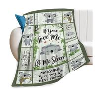 JUZGTSIT Koala Blanket Green Cute Animal Throw Blankets for Couch Sofa Bed Stuff Decor Soft Cozy Fleece Plush Flannel Bedding for Baby Girls Boys Kids Adults Lover Nursery Men Women 40"x50"