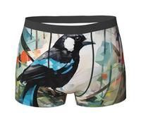 JUZGTSIT Men's Magpie Graffiti boxer briefs - high-performance elastic boxer briefs, multiple For Men Teenager Black