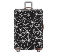 JUZGTSIT Nordic Modern (XL (29-32 inch),Black Triangle) Elastic Luggage Cover Suitcase Covers Protector