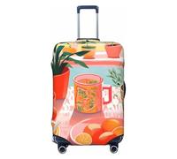 JUZGTSIT Orange by The Afternoon Tea Window Baggage Fits 23-26 Inch Elastic Luggage Cover Suitcase Covers Protector