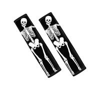 JUZGTSIT Skeleton Skull Design Universal Seat Belt Pads Cover for Cars/Bags,Shoulder Pad Soft Durable Set Car Decor 2pcs 20x30CM