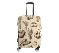 JUZGTSIT Sketch Style Vegetables for Carry on for TSA Approved Sleeve Fits 18-32 Inch, Style, XL Elastic Luggage Cover Suitcase Covers Protector