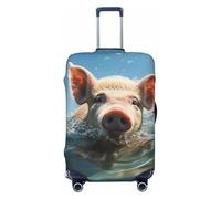 JUZGTSIT Smiling for TSA Approved, Fit 18-32 Inch, Black, L Elastic Luggage Cover Suitcase Covers Protector