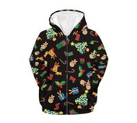 JUZGTSIT Spider Web Boys and Toddlers' Zip-up Hoodie Sweatshirt T Boys Girls Zip Up Hoodies Sweatshirts Christmas Tree and Deer Teenage Zipper Hoodies
