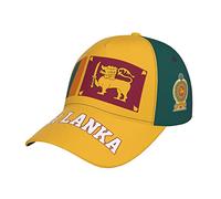 JUZGTSIT Sri Lanka Flag Sri Lankan Baseball Cap Full Print Adult Men Hat Patriotism Supporter Soccer Caps Black