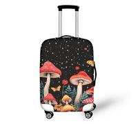 JUZGTSIT -stratch Trolley Case Baggage Mushroom Star-Black, XL(for 30-32 inch) Elastic Luggage Cover Suitcase Covers Protector