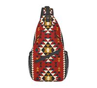 JUZGTSIT Unisex 4 Aztec Navajo Sling Backpack Crossbody Shoulder Chest Bag Daypack Bags For Men Women