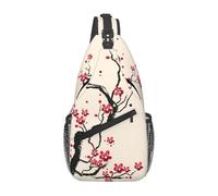 JUZGTSIT Unisex Red Black Beige Sling Backpack Crossbody Shoulder Chest Bag Daypack Bags For Men Women
