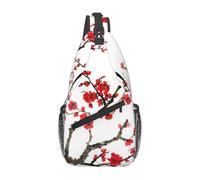 JUZGTSIT Unisex Red Black White Sling Backpack Crossbody Shoulder Chest Bag Daypack Bags For Men Women