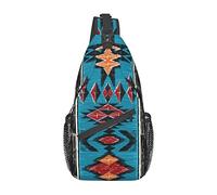 JUZGTSIT Unisex Tribal Aztec Geometric Pattern Sling Backpack Crossbody Shoulder Chest Bag Daypack Bags For Men Women