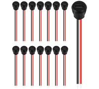 JUZITAO 15PCS USB-C Connector Type-C Female Chassis 2 Pin Type-C Female Socket Connector Waterproof Jack Female Charging Port 3A USB-C Charger Plug Socket, Round Black