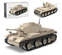 JVAVNE A13 MK I Tank Building Block Kits, 1:35 Army Heavy Tank Building Blocks Set, WW2 Germany Military Toys Brick Model, Gifts for Military Fans, 389 PCS