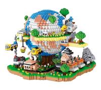 JVAVNE Architecture Global Village Micro Building Blocks Set, 5452 PCS Global Village Bricks Kits, Earth Architectural Building Model Toys, Gifts for Kids and Adults