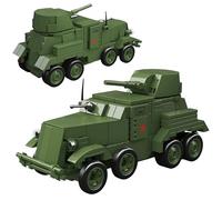 JVAVNE BA-10 Armored Vehicles Building Block Kits, 1:35 Army Heavy Tank Building Blocks Set, WW2 Germany Military Toys Brick Model, Gifts for Military Fans, 350 PCS
