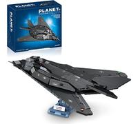 JVAVNE F-117A Nighthawk Fighter Jet Building Block Set, 1375 PCS Military Airplane Air-Force with Display Stand, Collectible Display Airplane Bricks Model, Gift for Teens and Adults