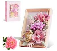 JVAVNE Flower Bouquet Building Blocks Sets, Flowers Plants Picture Frame Building Kits, Botanical Collection Wall Art Home Office Decor, Valentin Birthday Gift for Women Girls, 656 PCS(13062)