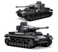 JVAVNE IV Tank Building Blocks Kits, 653 PCS Army Tank Building Set, WW2 Military Vehicle Bricks Model Toys, Gifts for Adults and Military Fans