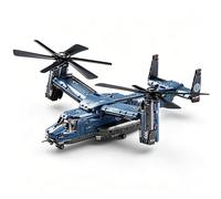 JVAVNE Military Helicopter Building Block Kit, 1480+ PCS Fighter Jet V-22 Osprey Airplane Building Set, Army Rescue Aircraft Bricks Model Toy, Gifts for Teens and Adults