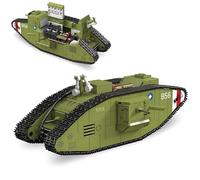 JVAVNE Military Tank Building Blocks Kits, 900 PCS MK.V Heavy Tank Building Set, Army Tanks Bricks Toy, WW2 Germany Military Vehicle Model Toys, Gifts for Adults