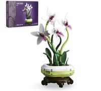 JVAVNE Orchid Flower Building Blocks Kit, 277 PCS Flower Bouquet Building Bricks Kits for Women, Artificial Botanical Collection Bricks Model, Gift for Adults and Kids