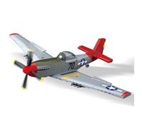 JVAVNE P-51D Fighter Jet Building Block Set, 580 PCS Military Airplane Air-Force Fighter Jet with Display Stand, Collectible Display Airplane Bricks Model Toy, Gift for Teens and Adults