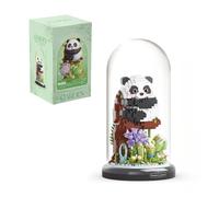 JVAVNE Panda Flowers Building Block Set, Micro Animals Bouquet Plants with Dust Cover Building Model Kit 1083PCS, Creator DIY Animals Botanical Bonsai Collection Toy Gift Decor for Adults Kids