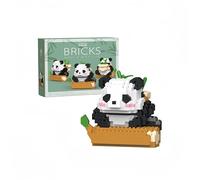 JVAVNE Panda with Bamboo Mini Building Blocks Set, Panda Cute Animals Mini Building Toy Bricks Kit, Panda Micro Building Blocks Set for Adults Children Boys Girls, Creative Decor Gift Idea, 378PCS