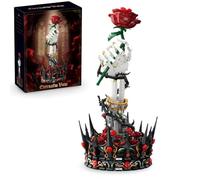 JVAVNE Skull Hand Rose Building Blocks Set, Skeleton Hand Flower Bricks Toy