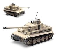 JVAVNE Tiger I Heavy Tank Building Block Kits, 1361 PCS Army Heavy Tank Building Set, WW2 Germany Military Model Bricks Toy, Gifts for Military Fans