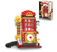 JVAVNE Vintage Telephone Booth Building Blocks Set, 662 PCS Retro Telephone Booth Building Kits, City View Architecture Bricks Model Toy, Gifts for Boys and Girls