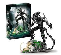 JVAVNE Xenomorph Movie Building Blocks Set, 958 PCS Alien Action Figure with Little Face-Hugger Building Model, Xenomorph Action Figure Bricks Toys, Horror Gifts for Fans Friends
