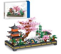 JVAVNE Zen Garden Mini Building Sets, Architecture Cherry Blossom Tree Building Model, Zen Forest Garden Micro Bricks Architectural Model Toys, Gift for Adults and Kids (2805PCS)