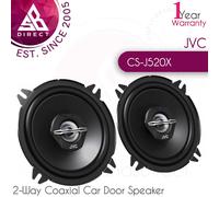 JVC CS-J520X 4" 2-Way Car Door Coaxial Speakers│Mica Cone Woofer│250W│4Ω│Black