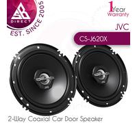 JVC CS-J620X 2-way Car Door Coaxial Speaker with Mica Cone Woofer│300W│4Ω│Black
