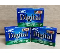 JVC Digital Video Cassette Tape x3 - DVM60 ME Mini DV - LP Mode 90 Minutes - New