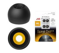 JVC EPFX10 Spiral Dot Earpieces - Set of (4) Ear Tips, Sizes Small Through Large, Fits Many JVC Models (Medium-Large)