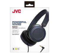 JVC Foldable Headphones with Remote Mic│Built-in Microphone│Powerful Sound│Black