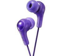 JVC Gumy In Ear Earbud Headphones, Powerful Sound, Comfortable and Secure Fit, Silicone Ear Pieces S/M/L - HAFX7V (Violet)