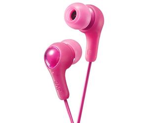JVC Gumy in Ear Earbud Headphones, Powerful Sound, Comfortable and Secure Fit, Silicone Ear Pieces S/M/L - HAFX7P Pink, 1 Count (Pack of 1)